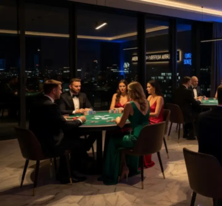 Stół pokerowy podczas tematycznego wydarzenia organizowanego przez TRG.PL Radosław Galiński