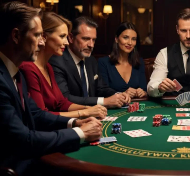 Profesjonalny stół pokerowy przygotowany na event kasynowy